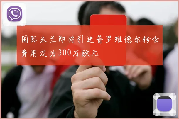 国际米兰即将引进普罗维德尔转会费用定为300万欧元